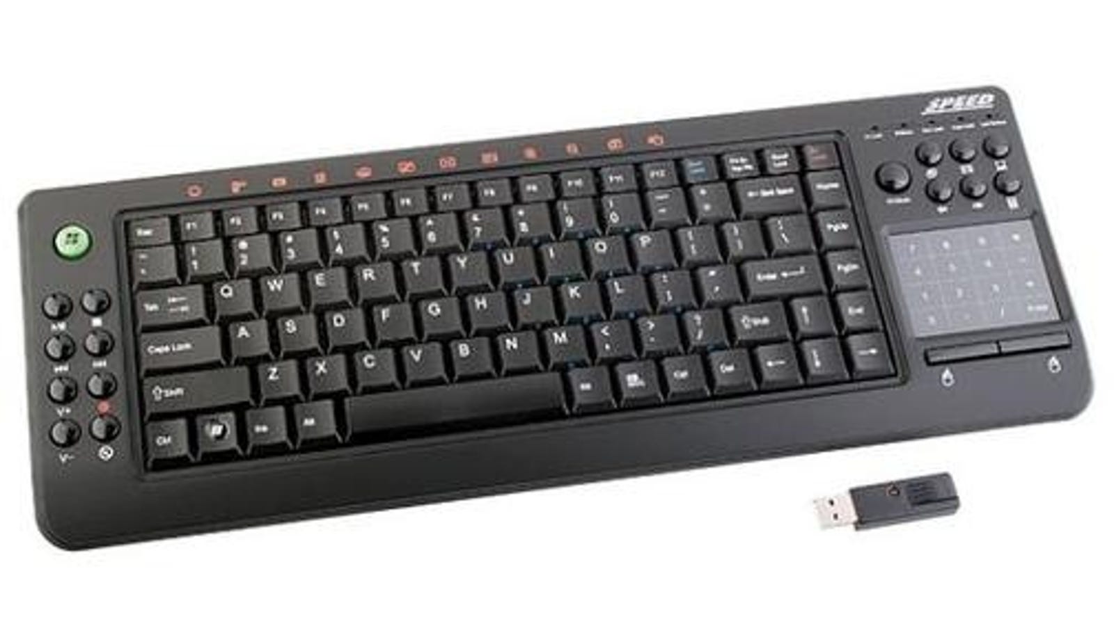 Bluetooth keyboard with number pad
