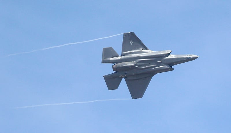 An F-35 jet arrives at it new operational base Wednesday, Sept. 2, 2015, at Hill Air Force Base, in northern Utah. Two F-35 jets touched down Wednesday afternoon at the base, about 20 miles north of Salt Lake City. A total of 72 of the fighter jets and their pilots will be permanently based in Utah. (AP Photo/Rick Bowmer)
