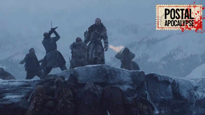 Jon (Kit Harrington) prays for The Winds of Winter, but there is no answer.