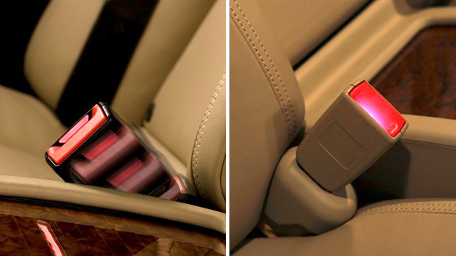 Glowing Extending Buckles Eliminate Seat Belt HideandGoSeek
