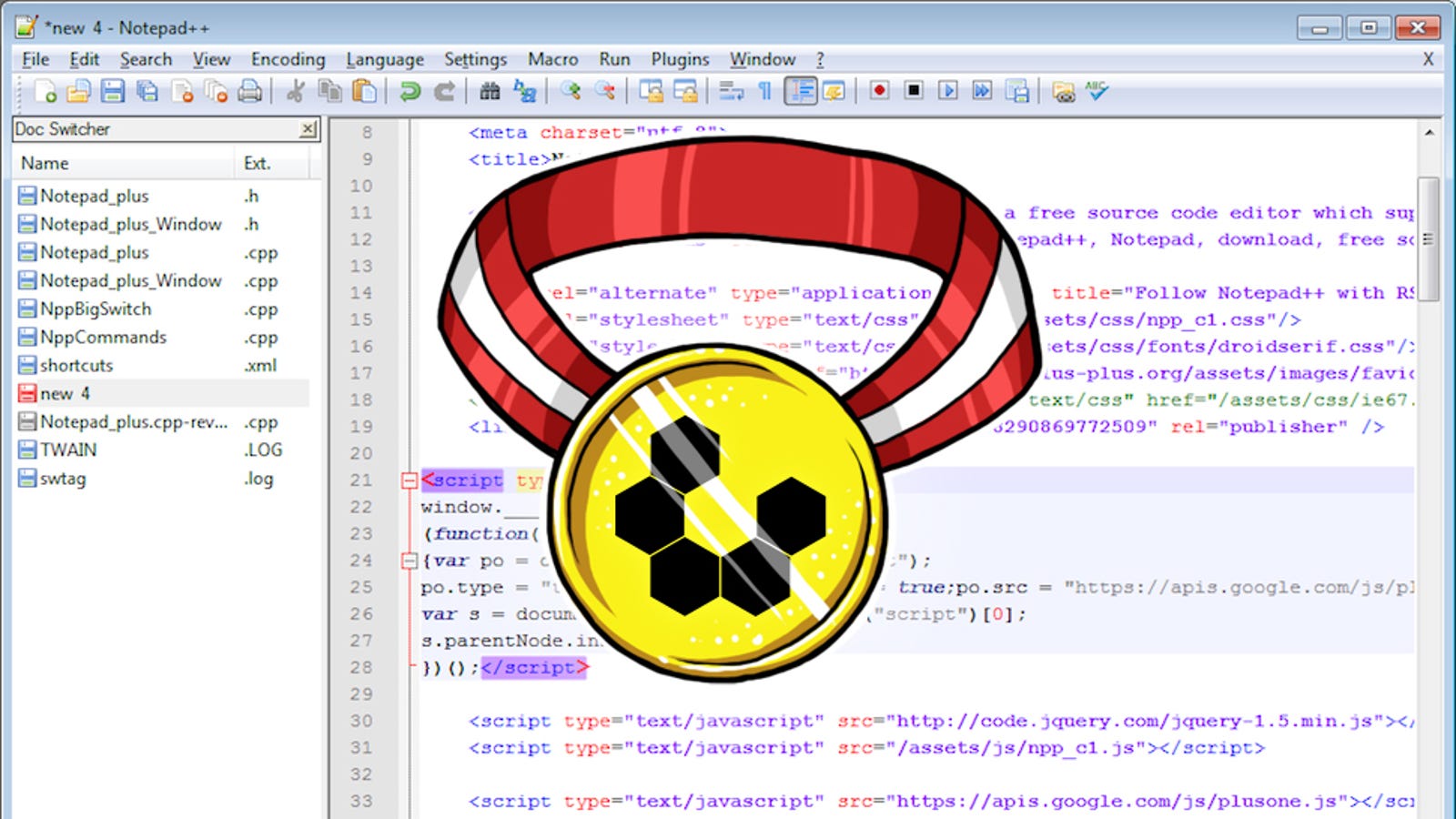 plain text editor notepad
