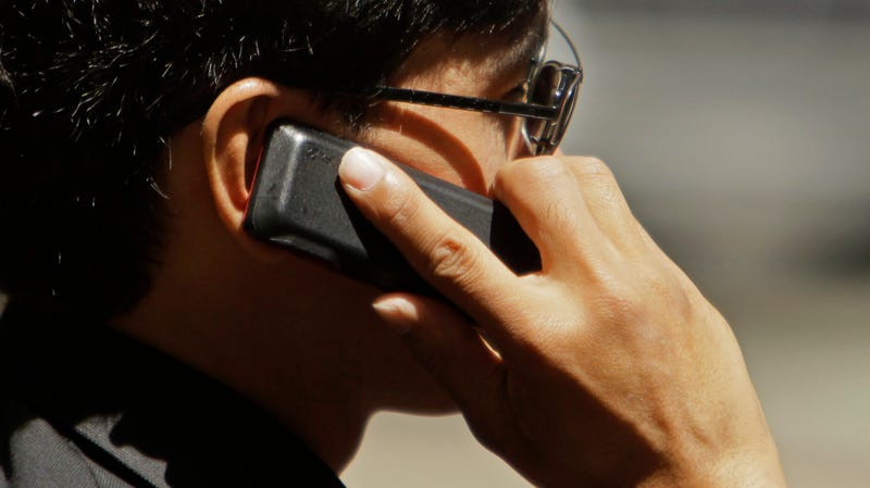 A man talking on a cell phone in San Francisco, 2010.