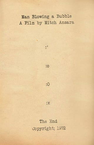 Illustration for article titled Man Blowing a Bubble: An ASCII Short Film