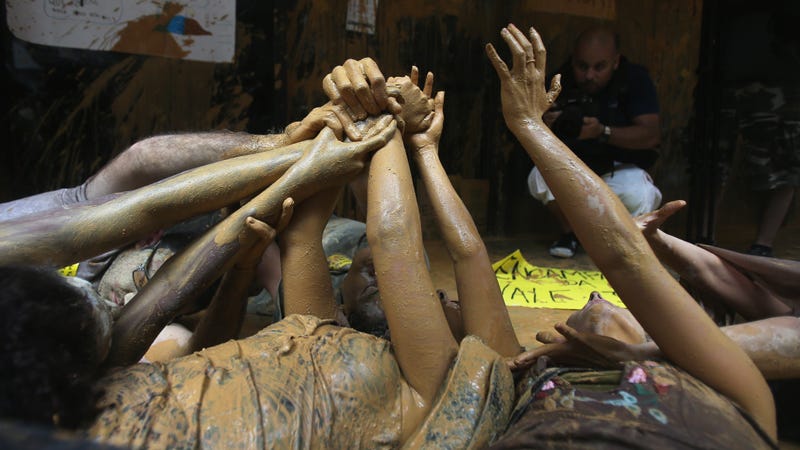 Environmental activists protest a mining operation in Brazil back in 2015.