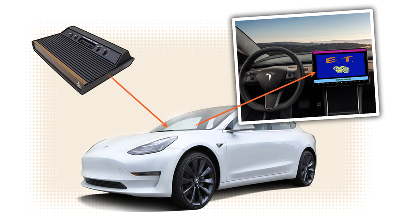 Illustration for article titled Elon Musk Has A Deal With Atari To Turn Teslas Into Game Consoles