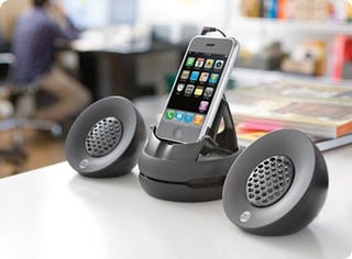 Illustration for article titled DLO's Portable Fold-up iPhone Speakers Are Necessary