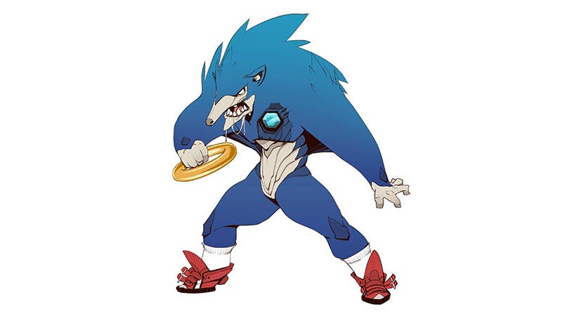 Illustration for article titled Sonic Redesigned Evangelion