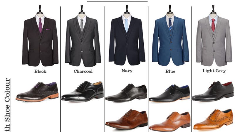 Match Your Suit and Shoes Perfectly with This Cheat Sheet