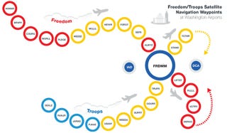 Illustration for article titled FAA Publishes Commemorative Approach Into Ronald Reagan Airport