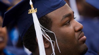 Graduates participate in Howard University's 146th commencement exercises May 10, 2014, in Washington, D.C.Allison Shelley/Getty Images for DKC