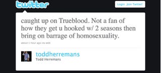 Illustration for article titled Philadelphia Eagles Lineman Doesn't Like It When True Blood Goes Super Gay