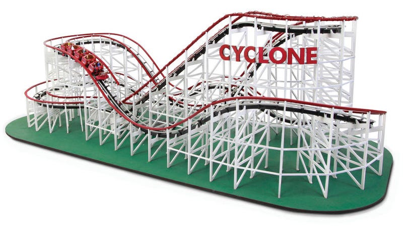 small roller coaster toy