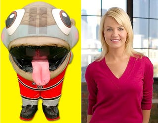 Illustration for article titled Inflatable Dong-Tongued Mascot Returns To Eat ESPN's Michelle Beadle