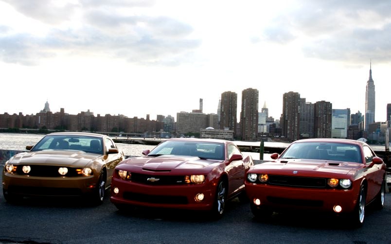 Dodge charger vs chevy camaro vs ford mustang