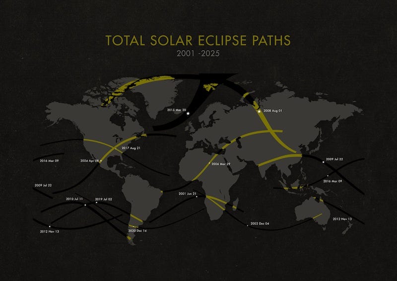 Total Solar Eclipses, 20012025