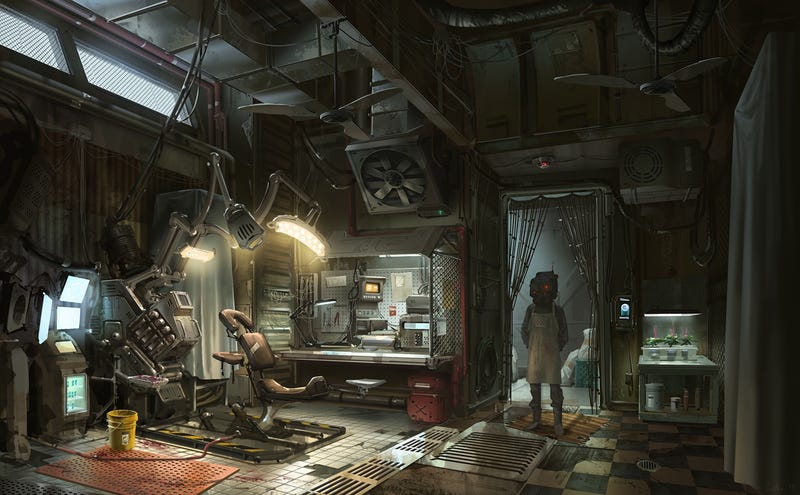 Illustration for article titled Concept Art Writing Prompt: Black Market Parlor