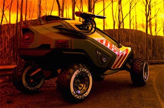 Illustration for article titled Firefighting ATV Concept: Twin Water Cannons, Gull Wing Doors