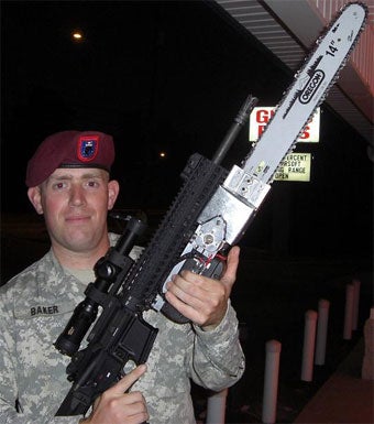 Illustration for article titled Gun "Enthusiast" Makes Real Gears Lancer That Can Really Kill You