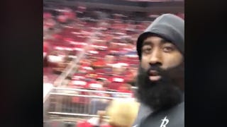 Heckling Weenie Gets His Phone Smacked By James Harden