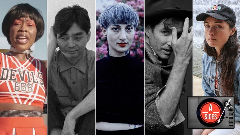Bbymutha (Screenshot: YouTube); Haruomi Hosono (Photo: Courtesy of The Masahi Kuwamoto Archives); Luz Elena Mendoza of Y La Bamba (Photo: Steffanie Walk); Andrew Bird (Photo: Amanda Demme); and Liz Harris, a.k.a. Nivhek (Photo: Bandcamp)