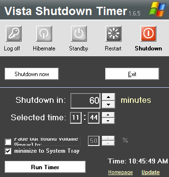 Vista Shutdown Utility