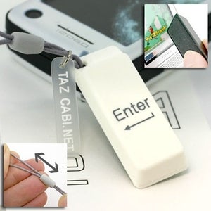 Illustration for article titled Enter Key Cell Phone Strap for the Type-Happy