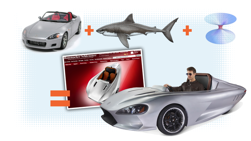 Illustration for article titled Hammacher Schlemmer Will Sell You A Deathtrap That Looks Like A Honda S2000 And A Shark Got Pulled Into A Wormhole