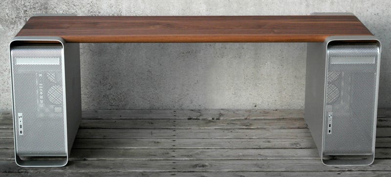 Illustration for article titled This Bench Is Built Using Two Power Mac G5s