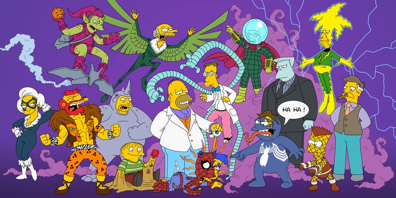 Illustration for article titled Nothing is coming up Milhouse in this Simpsons/Spider-Man mashup