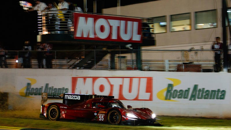 Illustration for article titled This is What it Looks Like to Make a Last Second Pass on the Grass at Petit Le Mans