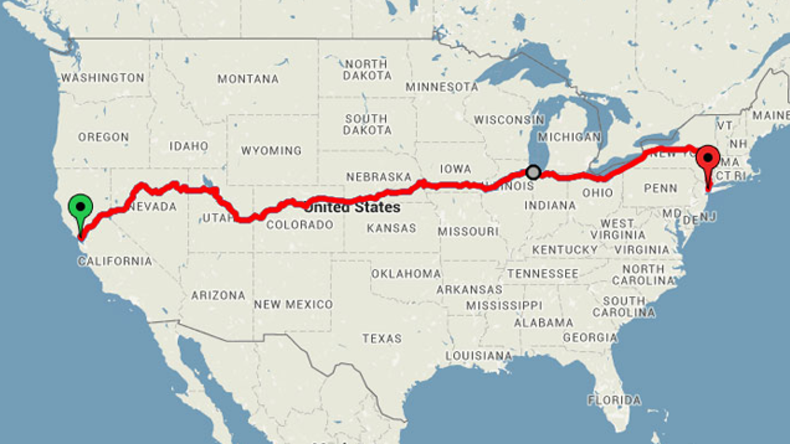 transcontinental railroad trip across usa