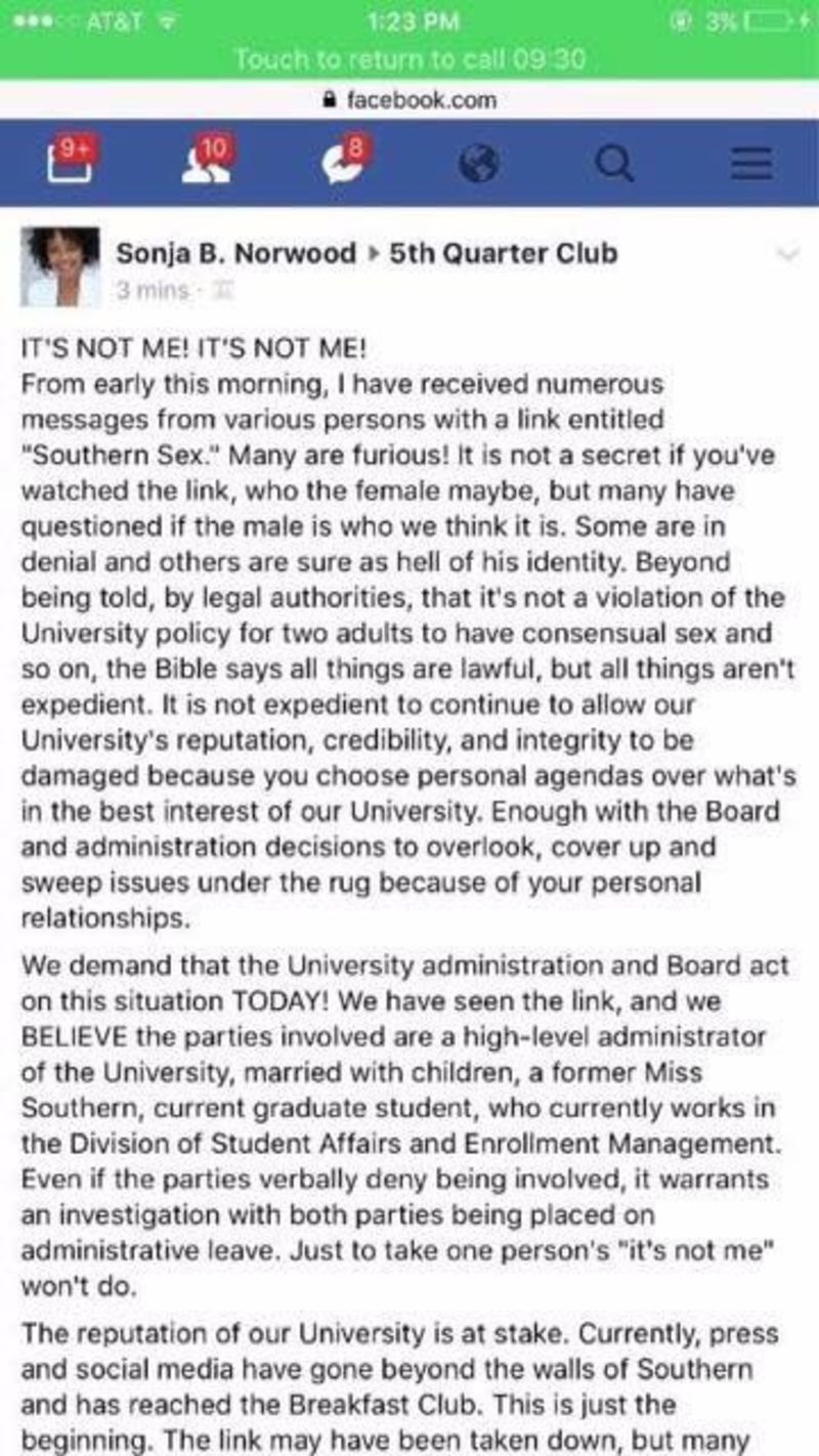 Illustration for article titled 5 Questions About the Southern University Sex-Tape Scandal