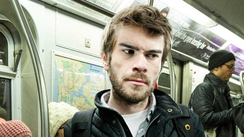 Illustration for article titled Pervert On Subway Won’t Stop Staring At Masturbator