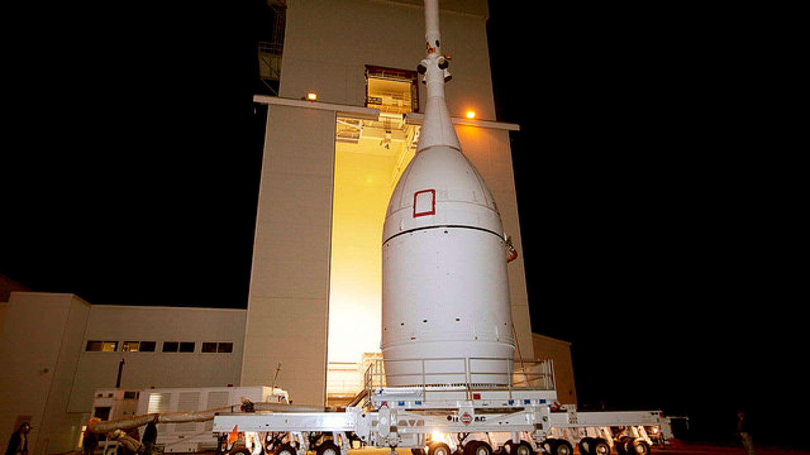 The Orion Spacecraft Is At The Launch Pad And Strapped To Its Rocket 