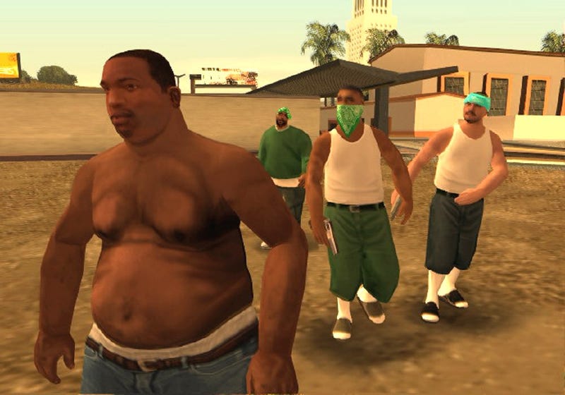 GTA San Andreas PS4 - CJ na Academia, FIQUEI MONSTRÃO 