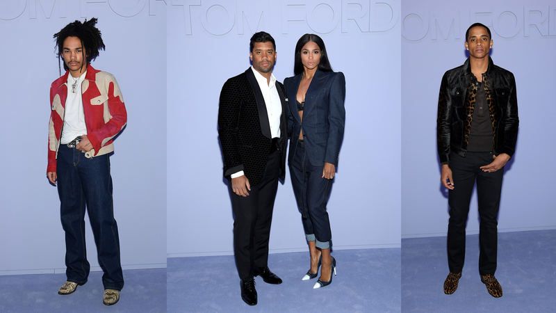 Luka Sabbat; Russell Wilson and Ciara; Cordell Broadus (courtesy of Tom Ford)