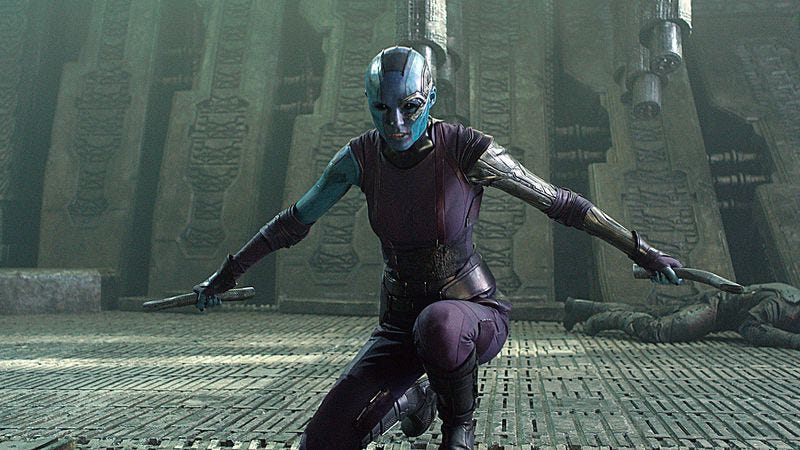 Karen Gillan as Nebula in Guardians Of The Galaxy