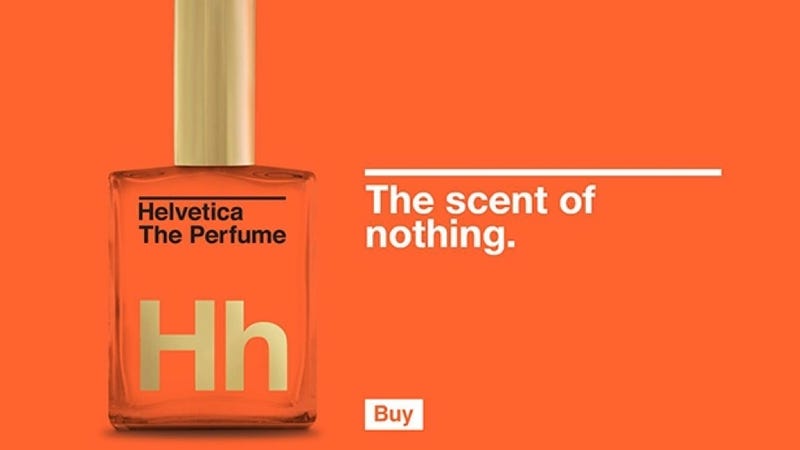 Illustration for article titled Helvetica the Perfume Is Irony Distilled