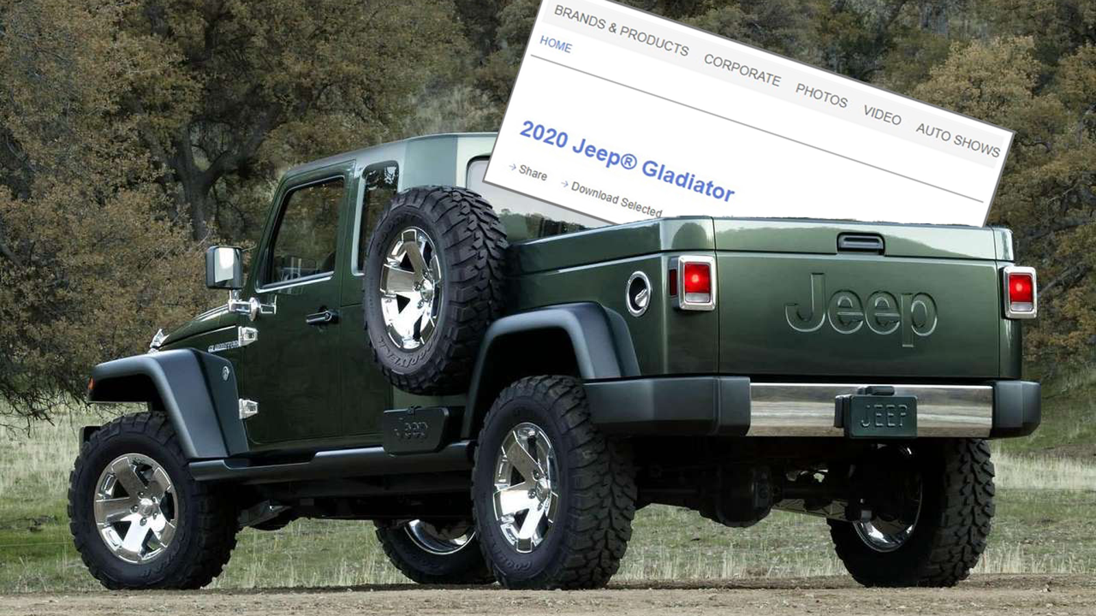 The Jeep Gladiator May Be The Name of Your New Wrangler Pickup
