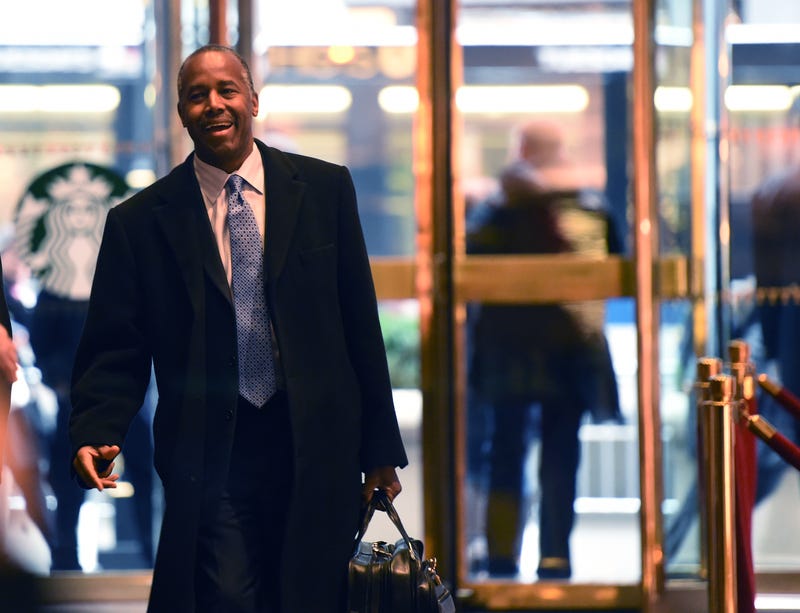 Ben Carson arrives for meetings with President-elect Donald Trump on Dec. 12, 2016, in New York City.TIMOTHY A. CLARY/AFP/Getty Images