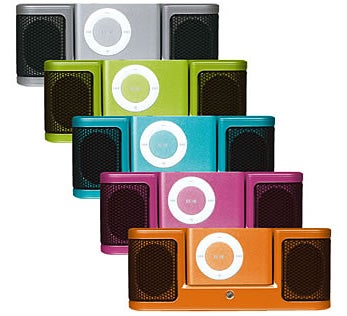 Illustration for article titled Corega iPod Dock, a Micro Boombox for shuffle