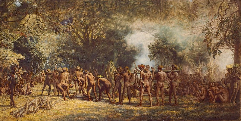 Festival caníbal en Tanna. Wikimedia Commons
