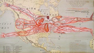 Illustration for article titled This is maybe the weirdest map of North America ever printed