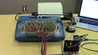 Crazy Hacked Typewriter Is Now a Percussive Printer