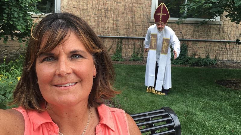 Illustration for article titled These People Took Self-Portraits Before And After Angering The Bishop, And The Results Are Incredible