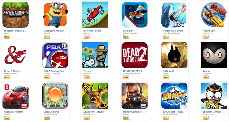 What are some free games available for the Kindle Fire?