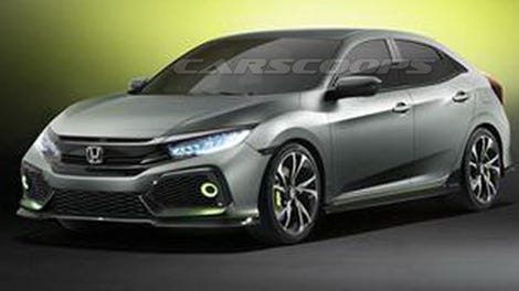 Honda Wins With This Fantastic Electric Retro Future Concept The 2017 Honda Civic Hatch Concept Looks Ready For A Track Day