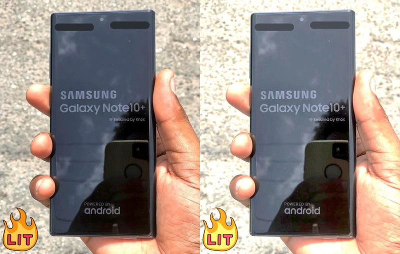 Illustration for article titled Si esta foto es real, muestra dos teléfonos no anunciados: Galaxy Note 10+ y iPhone 11R