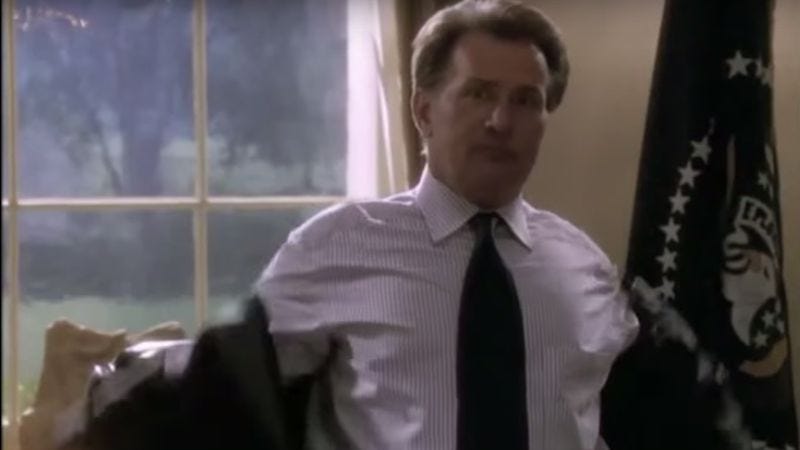 Illustration for article titled Supercut proves Martin Sheen sure did flip his jacket a lot on The West Wing