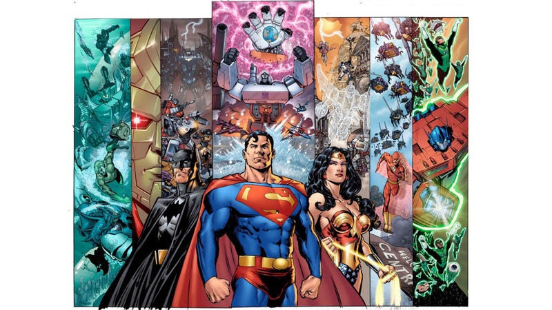 Illustration for article titled When the Transformers Team Up With the Justice League, Everybody Wins.